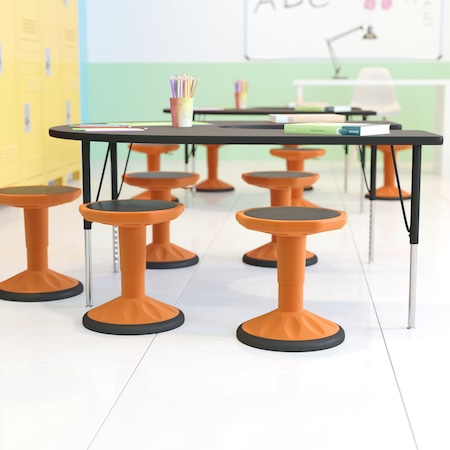 Flash Furniture Orange Kids Adjustable Active Learning Stool AY-9001S-OR-GG